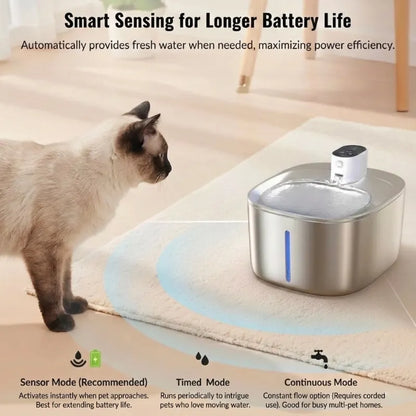 Cordless Pet Water Fountain – No Wires, Just Fresh Water and Peaceful Hydration